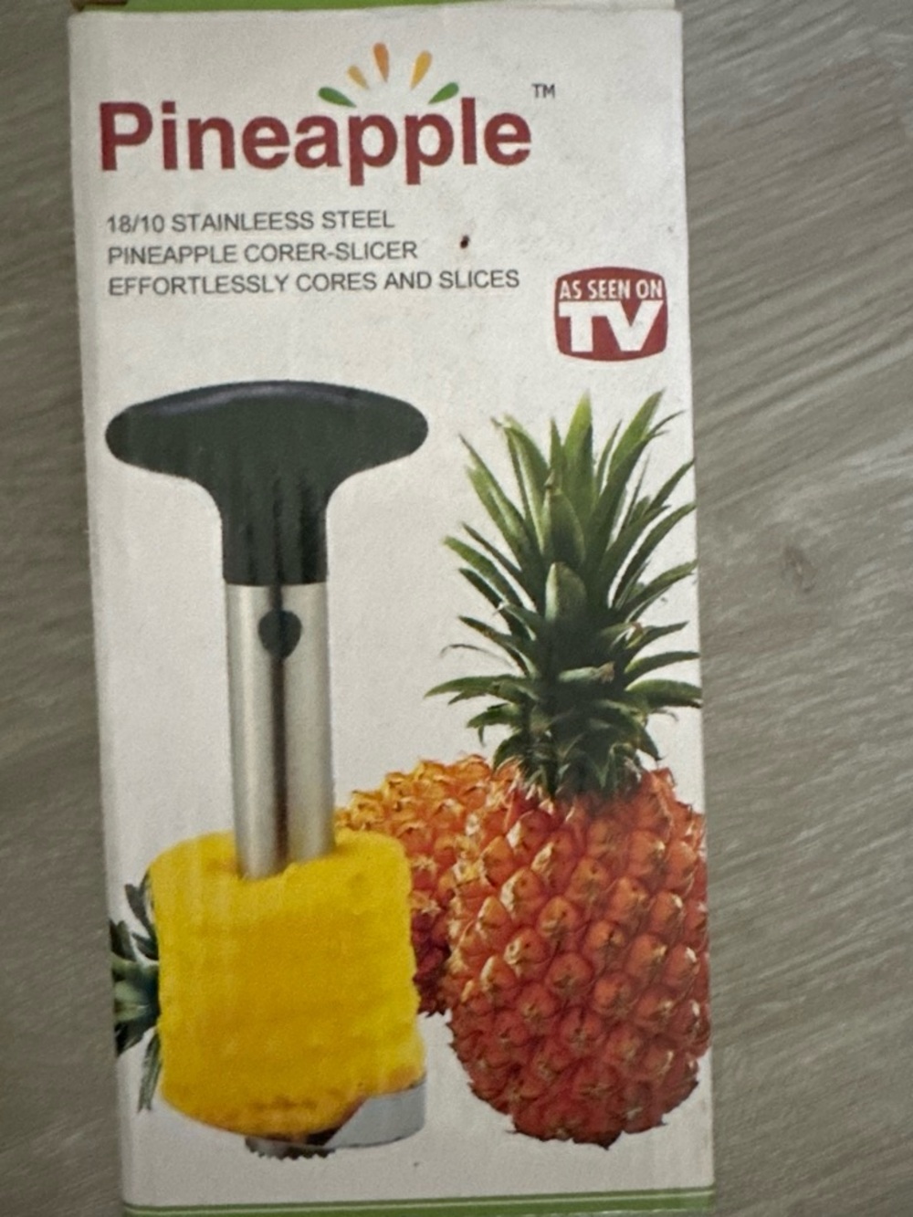 Pineapple Pineapple Corer-Slicer - Stainless Steel with Black Handle